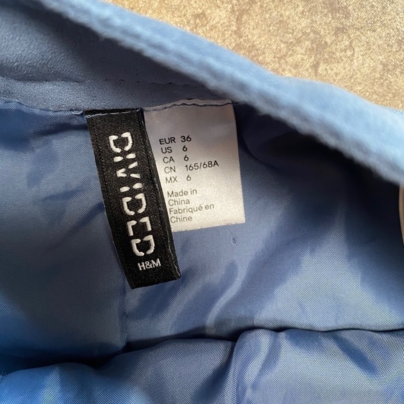 Divided by H&M A line blue grey mini skirt size 6 - Picture 4 of 4